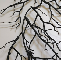 Branches séchées noires d'Halloween Vignes Plantes artificielles Branches d'arbres Décoration de plafond d'intérieur Branches sèches d'arbres artificiels