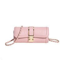 Ins Offre Spéciale haute qualité imprimé crocodile chaîne française sac à bandoulière cylindre conception longue bandoulière sac à bandoulière