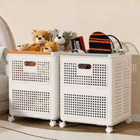 Panier à linge portable en maille respirante grande capacité pour chambre à coucher, avec cadre de support, multifonctionnel, également boîte de rangement pour jouets