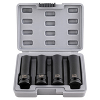 Nouvel ensemble de douilles carrées 4 pièces pour l'extraction d'écrous 17/19/21/22 mm, kit extracteur d'écrous à entraînement 1/2 pouce