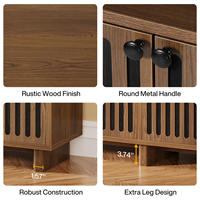 Buffet de cuisine moderne en bois de 55 pouces, style farmhouse, meuble de rangement multifonctionnel de luxe