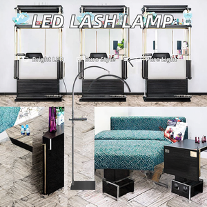 Lampe de beauté LED demi-<span class=keywords><strong>lune</strong></span> moderne Osum, 320 perles, intensité réglable, 3 températures de couleur, lampe sur pied pour cils/ongles/tatouages - Product Image 4