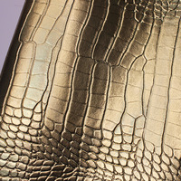 Cuir synthétique PVC gaufré crocodile avec finition pulvérisée pour sacs à main, chaussures, portefeuilles, boîtes cadeaux