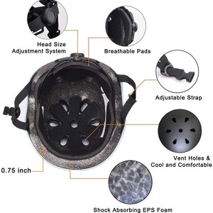 Casque de roller réglable avec aérations pour la protection de la tête unisexe - Product Image 2