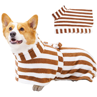 Peignoir en polaire corail pour animaux de compagnie, super absorbant, séchage rapide, serviette de bain pour chien et chat, toutes saisons, toilettage, doux, durable, lavable