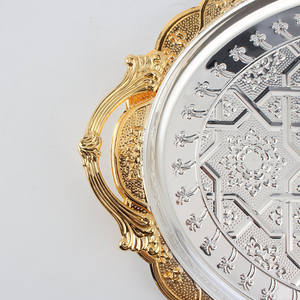 Plateau en métal de style rétro pour la décoration de la maison, plateau de service en métal facile à nettoyer pour un usage quotidien - Product Image 3