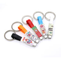 Porte-clés mini câble usb et type c magnétique 3 en 1, téléphone, porte-clés, cadeau multifonctionnel, 100 pièces