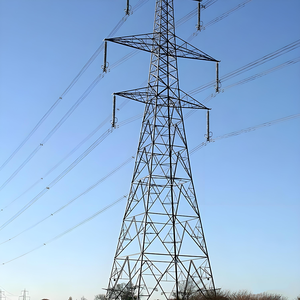 Tour de transmission d'énergie autoportante en acier haute tension, tour de 50 mètres en treillis d'acier, tour électrique à double circuit - Product Image 2
