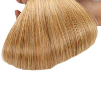 Extensiones de Cabello Humano con 100 Anillos Nano Micro Links, Cabello Rubio Natural, Micro Bead Loop Pre Bonded Remy, Cabello Lacio Europeo