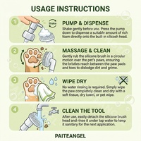 Espuma Limpiadora de Patas para Mascotas sin Agua 210ml, Cepillo de Silicona, Lavado de Patas de Perro a Base de Plantas, OEM Personalizado
