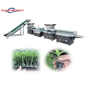 Gran oferta, máquina de siembra de semillas con bandeja negra, máquina de siembra, bandejas de vivero, máquina de plantación de semillas