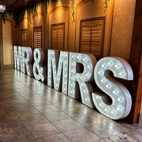 Lettres lumineuses portables et pliables de 3 pieds pour événements extérieurs, mariages, décorations de jardin et cérémonies de mariage