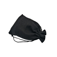 Sac en coton calicot noir de grande taille avec logo personnalisé, sublimation, écologique, réutilisable, sac à chaussures, cadeau d'entreprise, sac à cordon en coton