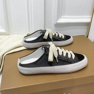 Women's <b>White</b> Slip on Round Toe Low Cut <b>Shoes</b> Thick Sole Lace up Platform <b>Flat</b> Casual <b>Shoes</b> Versatile Style - Product Image 3