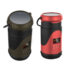 วิทยุฉุกเฉินแบบมือหมุนพลังงานแสงอาทิตย์ DF583 กันน้ำ สำหรับวิทยุพยากรณ์อากาศ NOAA V2.0 แบตสำรอง 3000-5000mAh ไฟฉาย LED สำหรับตั้งแคมป์ - Product Image 2