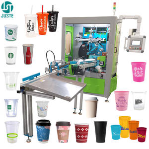 Máquina de Serigrafía Semiautomática de 6 Colores para Vasos de Papel Redondos de Té con Leche y Café - Product Image 1