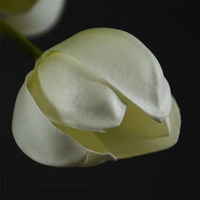 Fleurs artificielles de gladiolus et d'orchidée en EVA à toucher réaliste, haute qualité, 91 cm, blanc, pour décoration de mariage et de maison