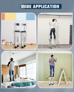 Échasses réglables en aluminium de 24 à 40 pouces pour plaques de plâtre, échelles de peinture industrielles en acier pour plafonds suspendus, échafaudages pour adultes - Product Image 6