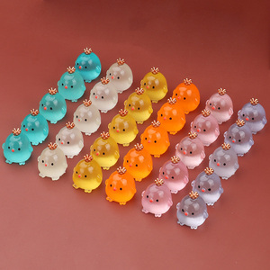 Corona luminosa pollo brillante Jardín de hadas miniaturas figuras DIY terrario y casa de muñecas decoración, accesorios de paisaje de musgo - Product Image 2