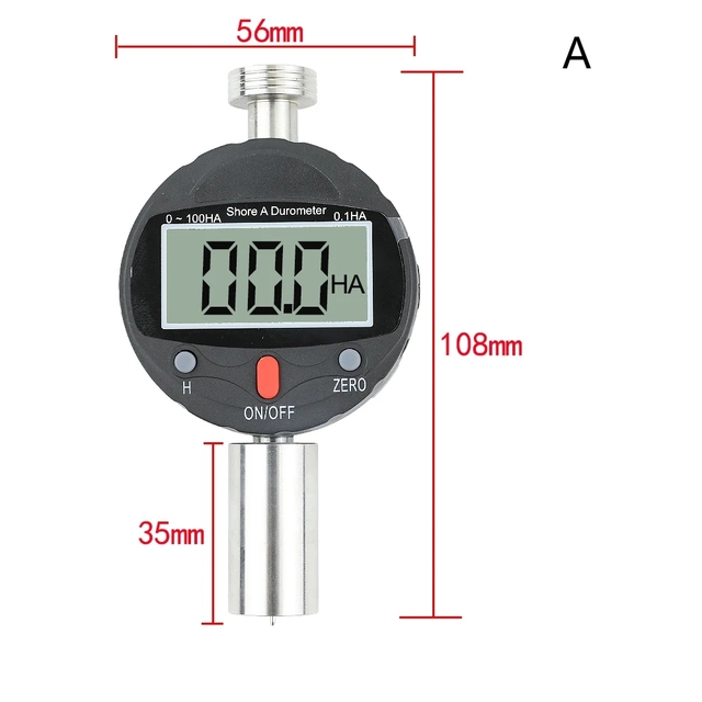 Portable Shore A/C/D Hardness Digital Hardness Meter Durometer Hardness Tester With Large LCD Display for Rubber Tir