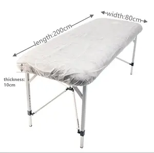10PCS白色弹性按摩医疗桌罩床罩带一次性床单，用于水疗