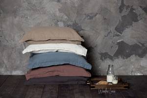 Housse de coussin Queen en coton doux lavé, motif écossais tricoté, 200 fils, personnalisable, pour lit King, jeté décoratif - Product Image 3