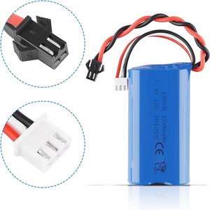H101 18650 baterai Lithium-ion 7.4V 1500mAh dengan steker SM untuk H105 H103 H101 mainan Remote kontrol 7.4V 1800mAh 18650 baterai Li-ion - Product Image 4