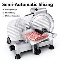 Trancheuse à viande semi-automatique de comptoir, lame de 220 mm, épaisseur réglable de 0 à 13 mm, trancheuse à viande congelée pour hôtel et charcuterie