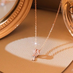 Lilia 100% 925 argento sterling geometrico intrecciato di stelle collana con ciondolo lucente catena collo CZ per le donne ragazze regali - Product Image 4