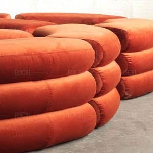 دائري الحديثة اللوبي جولة شكل أريكة قطيفة الأريكة دائرة شكل الأريكة أريكة بهو المعاصرة نصف جولة أريكة الاقسام - Product Image 6