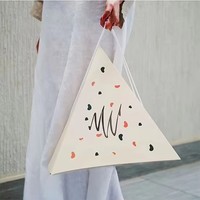 Boîte pyramidale de présentation pour traiteur, en papier alimentaire, pour fêtes, personnalisable, pour pain, desserts, snacks, plateau de dégustation