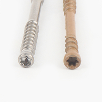 Sekrup Kayu Kepala Silinder Torx Drive Ujung Pemotong Berulir Ganda Self-Tapping Trailer Baja Tahan Karat 304 Sekrup Dek