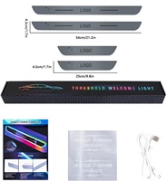 4 pièces Logo personnalisé texte voiture seuil bienvenue lumières Auto accessoires éblouir couleur seuil de porte bienvenue lumières pour voitures