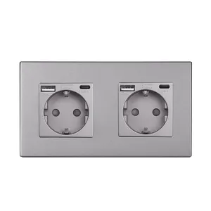 Bingoelec Eu 2.1a Usb Panel Mount Power Socket Franse Standaard Stopcontact Met Dual Usb Type A Poort