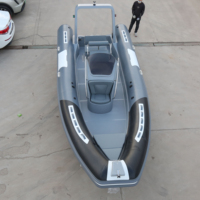 Bateau pneumatique RIB haute performance de 22,6 pieds, coque double en fibre de verre, Hypalon/PVC