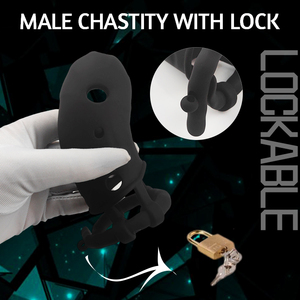 Ultimo Design in Silicone di SEXBAY, Abbinabile a Gabbia di Castità, Gabbia per Pene Maschile con Lucchetto in Metallo in Diverse Misure per Pelle Morbida - Product Image 4