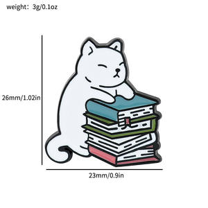 प्यारा कार्टून बिल्ली बिल्ली के साथ कॉफी प्यारी बिल्ली बिल्ली कस्टम तेल ड्रॉप पिन - Product Image 6