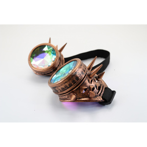 Steampunk <span class=keywords><strong>Cyberpunk</strong></span> Style Corbeau Lunettes à pointes Lunettes de fête pour <span class=keywords><strong>Cosplay</strong></span> Burning Man Accessoire parfait pour les événements à thème - Product Image 4