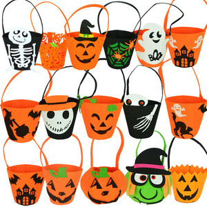 Bolsa de Regalo de Dulces de Halloween para Niños, Decoración para Fiestas, Bolsa de Tela No Tejida con Diseño de Calabaza - Product Image 2