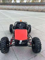 Kart électrique à volant, équipé d'amortisseurs robustes et de pneus anti-roulis, idéal pour les ranchs et les parcs d'attractions en plein air