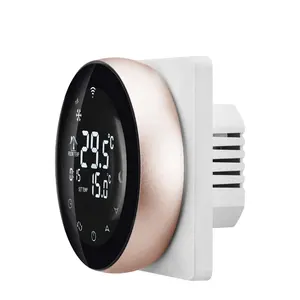 <span class=keywords><strong>Beok</strong></span> Round-Termostato de bobina de ventilador con pantalla táctil, modos de ventilación, refrigeración y calefacción, a la vez - Product Image 1