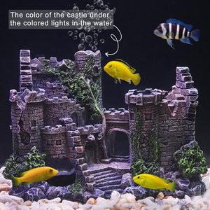 Decorazione per Acquario in Resina, Castello in Ruina, Ornamento per Vasca dei Pesci - Product Image 2