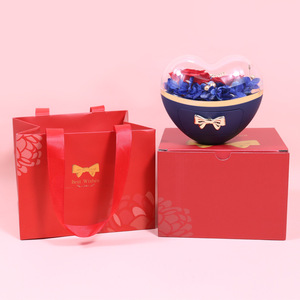 Scatola di Gioielli a Forma di Cuore con Rose Eterne, Fiori Veri Conservati e Vassoio per Anello di Fidanzamento, Regalo Romantico per Lei (Vendita all'Ingrosso) - Product Image 4