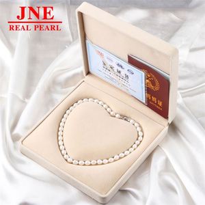 Natural Pearl Necklace White Bead C Clover Pearl Necklace Mother's Gift for <strong>Elders</strong> Mother's Day - Product Image 1