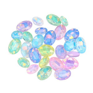 Cristal de vidrio K9 de alta gama, ovalado, con forma de huevo de paloma, color moca, con diamantes, precio de fábrica, gran stock, envío a todo el mundo - Product Image 5