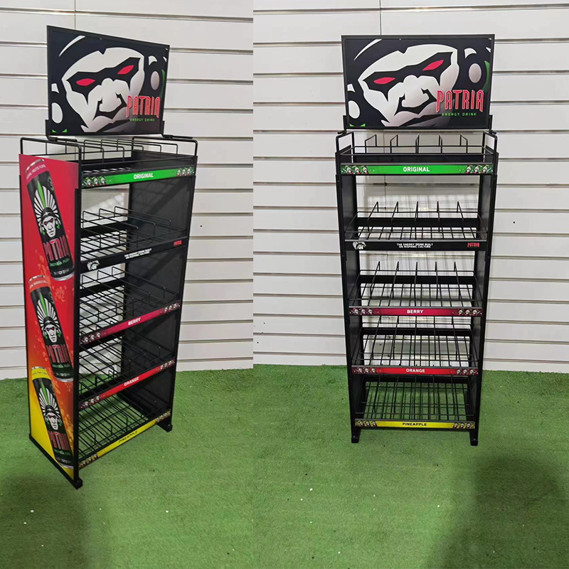 Apache Custom Metal Counter Canned Beverage Display Rack for Retail Shop — view 6