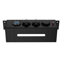 Mini caja de distribución de energía de 12V, 1 interruptor de Control, 1 enchufe de cargador USB, 1 encendedor de cigarrillos, 1 voltímetro, Control de interruptor conveniente