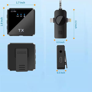 Hot F15 Tipo C Conector DE MICRÓFONO INALÁMBRICO 3 en 1 Informe de manos libres Micrófono de solapa para entrevista de calle de teléfono móvil - Product Image 3