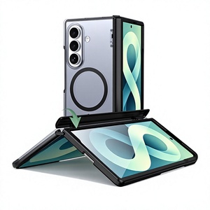 Étui magnétique pliable effet seconde peau pour Samsung Z Fold 8 7, étui tout-en-un avec charnière à ressort en TPU PC, coque de téléphone pliable Z Fold 8 Ultra - Product Image 1