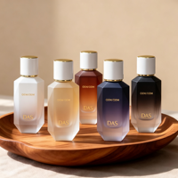 Flacon de parfum portable 50 ml avec pulvérisateur à col serti, en verre cristal, logo personnalisé, flacon de parfum givré